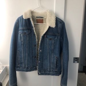 Levi’s denim Sherpa trucker jacket